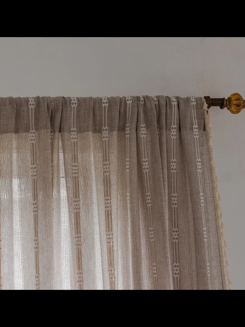 Sheer Linen Window Curtain Panels - 52
